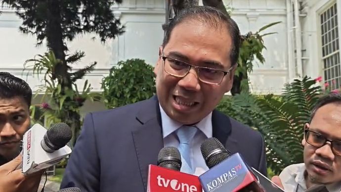 Rektor IPB University Alim Setiawan Slamet mendatangi Kompleks Istana Kepresidenan, Jakarta, Kamis, 15 Oktober 2026 siang