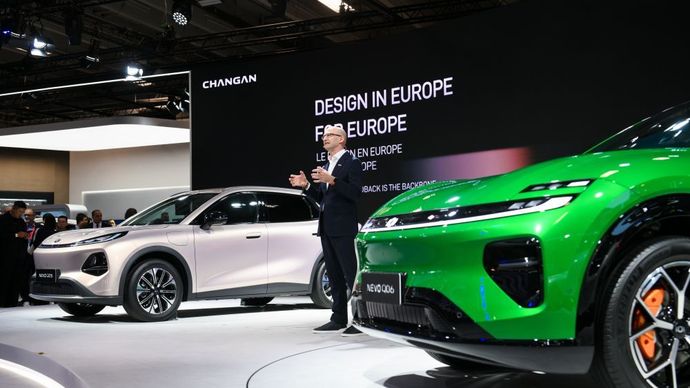 Changan memperkenalkan jajaran Nevo di ajang Mondial de l'Auto 2026 di Paris, Prancis. (Foto: Dok/ Istimewa/Changan)