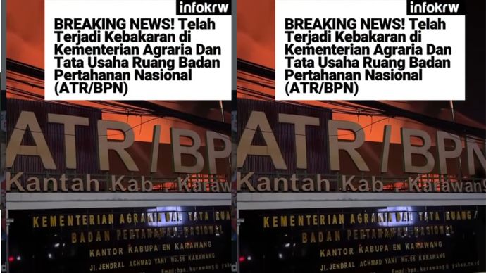 BREAKING NEWS! Telah Terjadi kebakaran Kantor ATR/BPN Pada Malam Rabu Sekitar jam 23.00