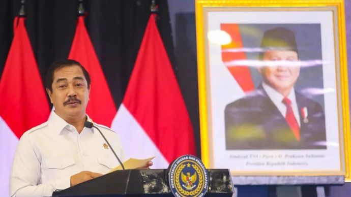 Menteri Imigrasi dan Pemasyarakatan (Imipas) Agus Andrianto menyampaikan pidatonya saat menjadi pembicara kunci pada acara Seminar Nasional Pemasyarakatan di Kampus Politeknik Imigrasi dan Pemasyarakatan, Tangerang, Banten