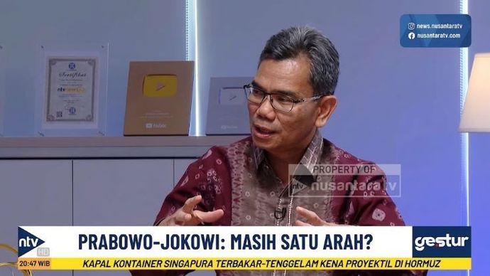 Direktur Eksekutif Lembaga Survei Indonesia, Djayadi Hanan dalam program GESTUR di Nusantara TV