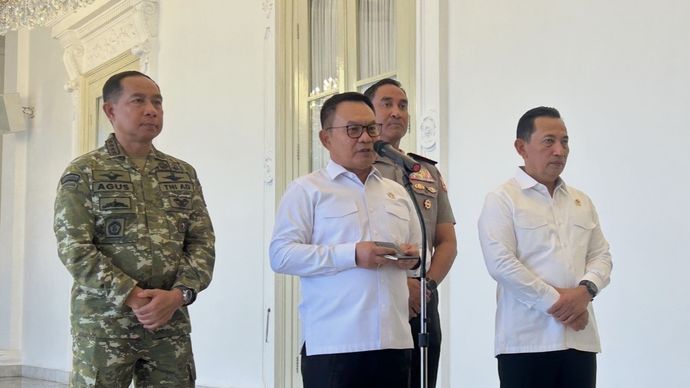 Menko Polkam Dudung Abdurachaman di Istana Negara