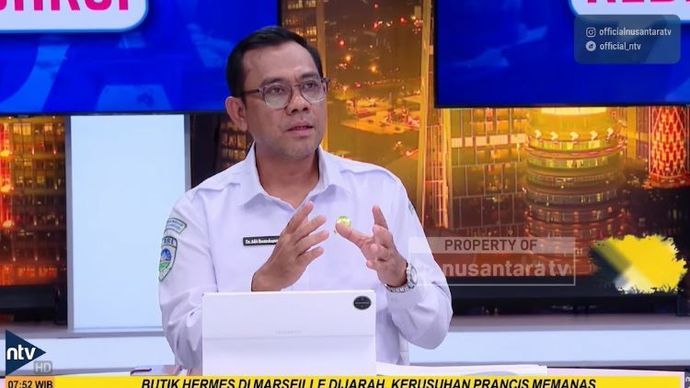 Direktur Layanan Iklim Terapan BMKG, Dr. Marjuki dalam program DARI MEJA REDAKSI di Nusantara TV