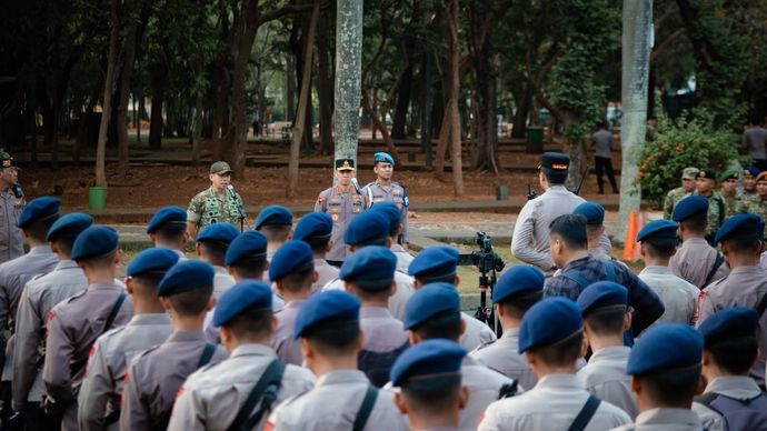 9.505 Personel Gabungan Amankan Demo 20 Oktober di Jakarta