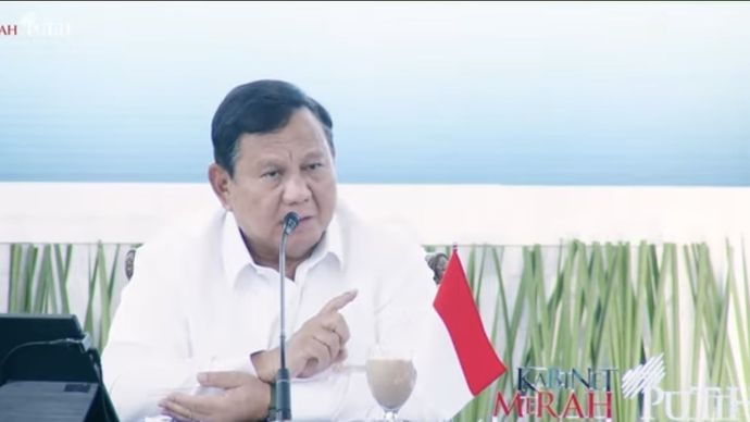 Prabowo Subianto di Sidang Kabinet
