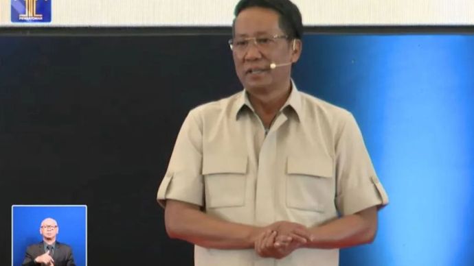 Tangkapan layar - Menteri Hukum Supratman Andi Agtas dalam acara PASTI Ada Solusi di Semarang, Jawa Tengah, Jumat (23/10/2026).