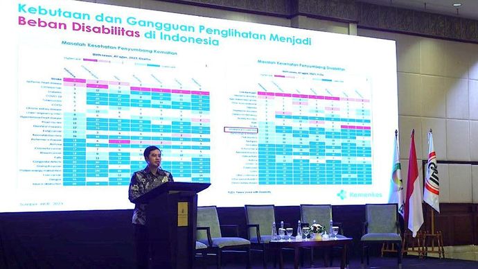 Wakil Menteri Kesehatan RI (Wamenkes) Prof. Dante Saksono Harbuwono. saat menghadiri peringatan World Sight Day 2026 yang diselenggarakan oleh Persatuan Dokter Spesialis Mata Indonesia (Perdami) di Jakarta, Sabtu (24/10).