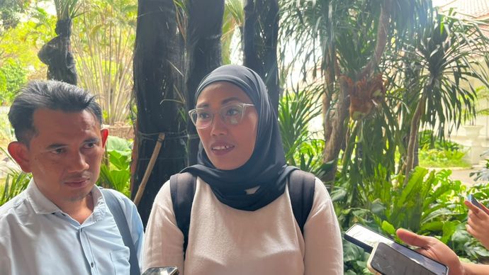 Perwakilan Warga Jakarta Bersatu, Novi saat di wawancara di Balai Kota DKI Jakarta, Senin (26/10/2026).