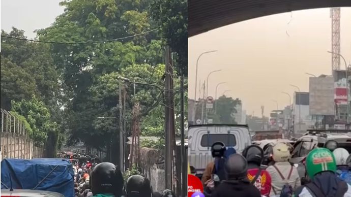 Kemacetan panjang terjadi di kawasan Pondok Cabe, Pamulang, Tangerang Selatan, pada Selasa (27/10/2026) pagi. Sejumlah pengendara mengeluhkan kepadatan kendaraan yang terjadi sejak pagi hari hingga membuat perjalanan tersendat.