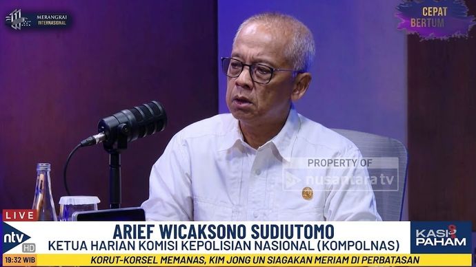 Ketua Harian Kompolnas Arief Wicaksono Sudiutomo dalam program KASIPAHAM di Nusantara TV