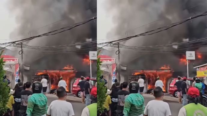 Telah terjadi kebakaran sebuah ruko tempat usaha pada rabu pagi sekitar pukul 09:00 WIB di di Kemang raya,