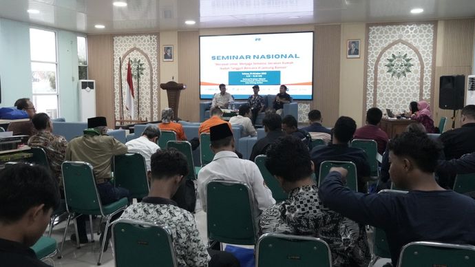 Humanitarian Forum Indonesia (HFI) menggelar Seminar Nasional &ldquo;Merawat Umat, Menjaga Semesta: Gerakan Rumah Ibadah Tangguh Bencana di Jantung Banten&rdquo; pada Selasa, 13 Oktober 2026, di Gedung Pimpinan Wilayah Muhammadiyah Banten. Kegiatan ini menjadi bagian dari rangkaian Bulan Pengurangan Risiko Bencana (PRB) 2026 yang berlangsung pada 13&ndash;15 Oktober di Kawasan Pusat Pemerintahan Provinsi Banten (KP3B).
