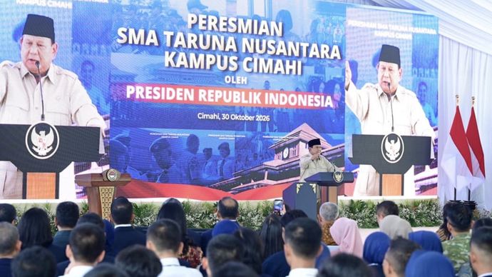 Prabowo Resmikan SMA Taruna Nusantara Kampus Cimahi
