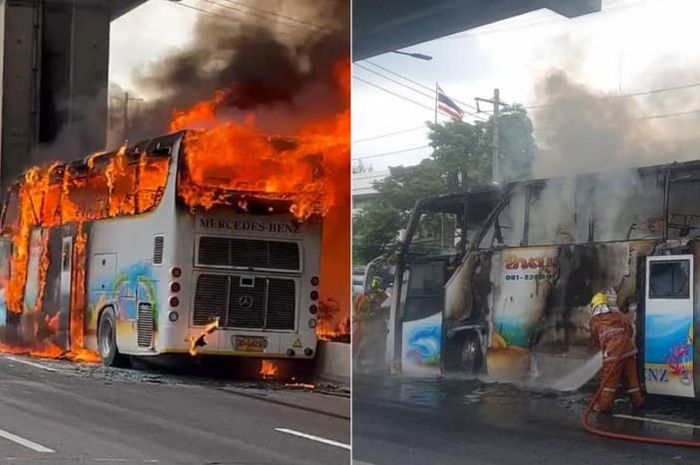 Bus Wisata Terbakar Di Thailand, 22 Siswa Dan 3 Guru Tewas - Ntvnews.id