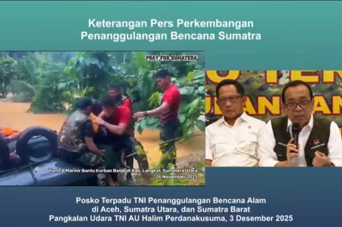 Keterangan Pers Perkembangan Penangulangan Bencana Sumatera