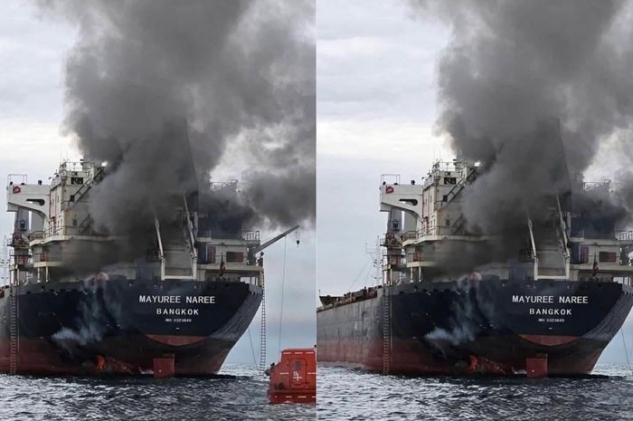 Kapal Kargo Thailand Diserang Rudal Iran di Selat Hormuz, Asap Hitam  Membumbung Tinggi - Ntvnews.id
