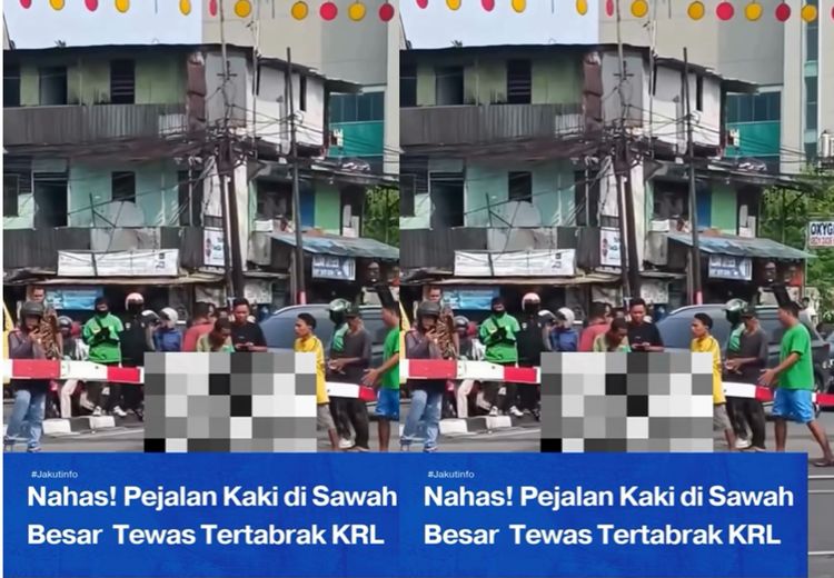Pejalan Kaki Tewas Dihantam Kereta di Sawah Besar