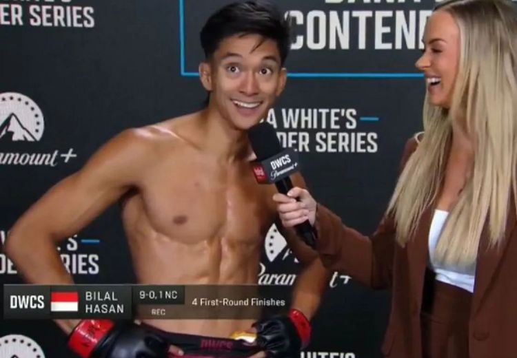 Tumbangkan Lawan 45 Detik di DWCS, Bilal Hasan Tembus Kontrak UFC