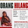 Wanita 82 Tahun Asal Bogor Dinyatakan Hilang