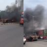 Kecelakaan Maut, Motor Terbakar Usai Hantam Truk di Cilincing