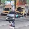 Truk Box Alami Kecelakaan di Depan Kodamar Jakut, Lalu Lintas Macet