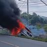 Mobil Terbakar di Jalan Sosok Sanggau