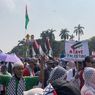 Ribuan Massa Padati Patung Kuda, Serukan “Free Palestine”