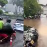 Penampakan Banjir Parah di Cawang, Motor Mogok hingga Macet dari Kedua Arah