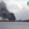Kebakaran Hebat Landa Kapal di Pelabuhan Angke