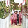 Jembatan Gantung Buat Siswa di Pangandaran Tak Khawatir Lagi Saat Hujan dan Air Sungai Pasang