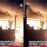 Bangunan Dua Lantai Terbakar Hebat di Kebagusan