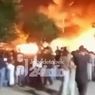 Kebakaran Dahsyat Terjadi di Lapak Limbah Pasar Kemis Tangerang