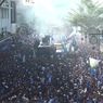 Penampakan Ribuan Bobotoh Rayakan Kemenangan Persib Bandung
