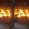 VIDEO: Bus Terbakar Hebat di Jalan Arah Menuju Cikampek