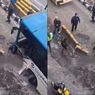 Jalan MT Haryono Arah Semanggi Macet Parah imbas Bus Transjakarta Tabrak Separator Busway