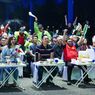 AHY Nobar Spanyol Vs Prancis Bareng Ratusan Driver Ojol