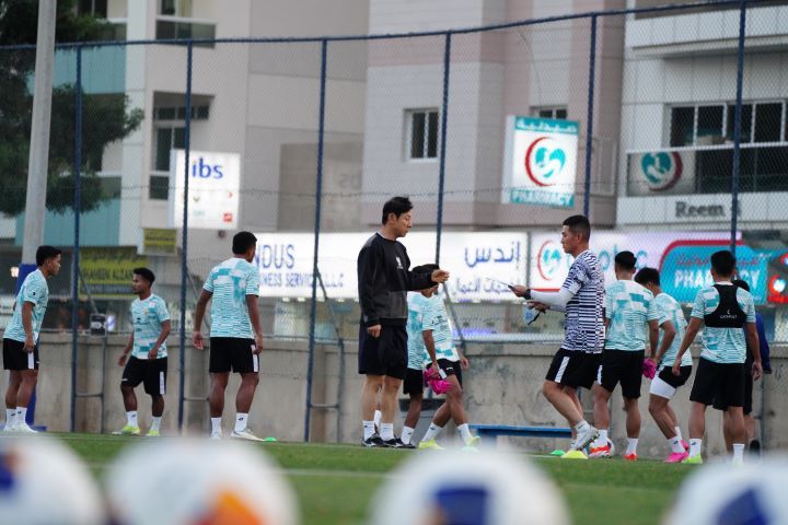 Para pemain Timnas Indonesia U-23 menjalani pemusatan latihan di Dubai, Uni Emirat Arab sebelum tamp <b>(dok PSSI)</b>