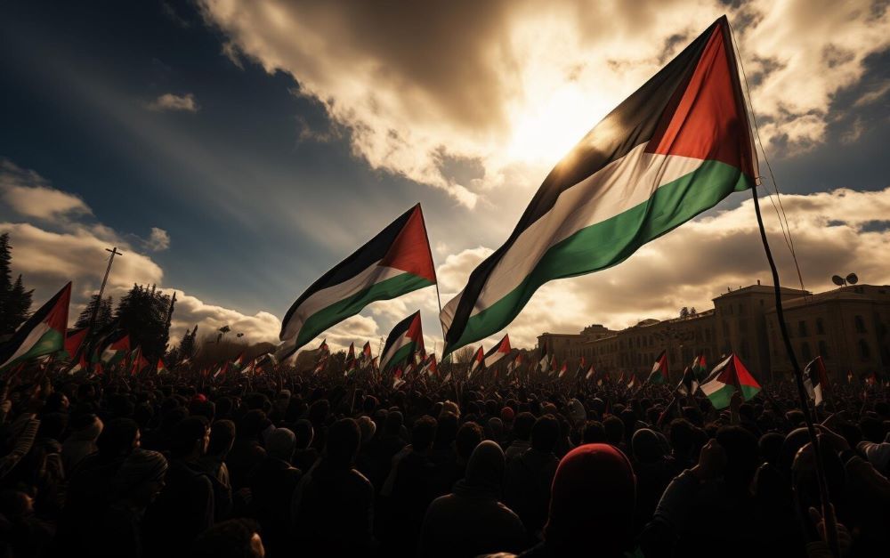 Ilustrasi. Bendera Palestina.