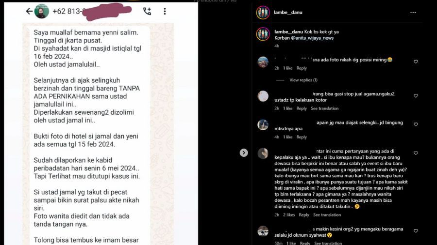 Perempuan ngaku diajak selingkuh oleh ustaz <b>(Instagram )</b>