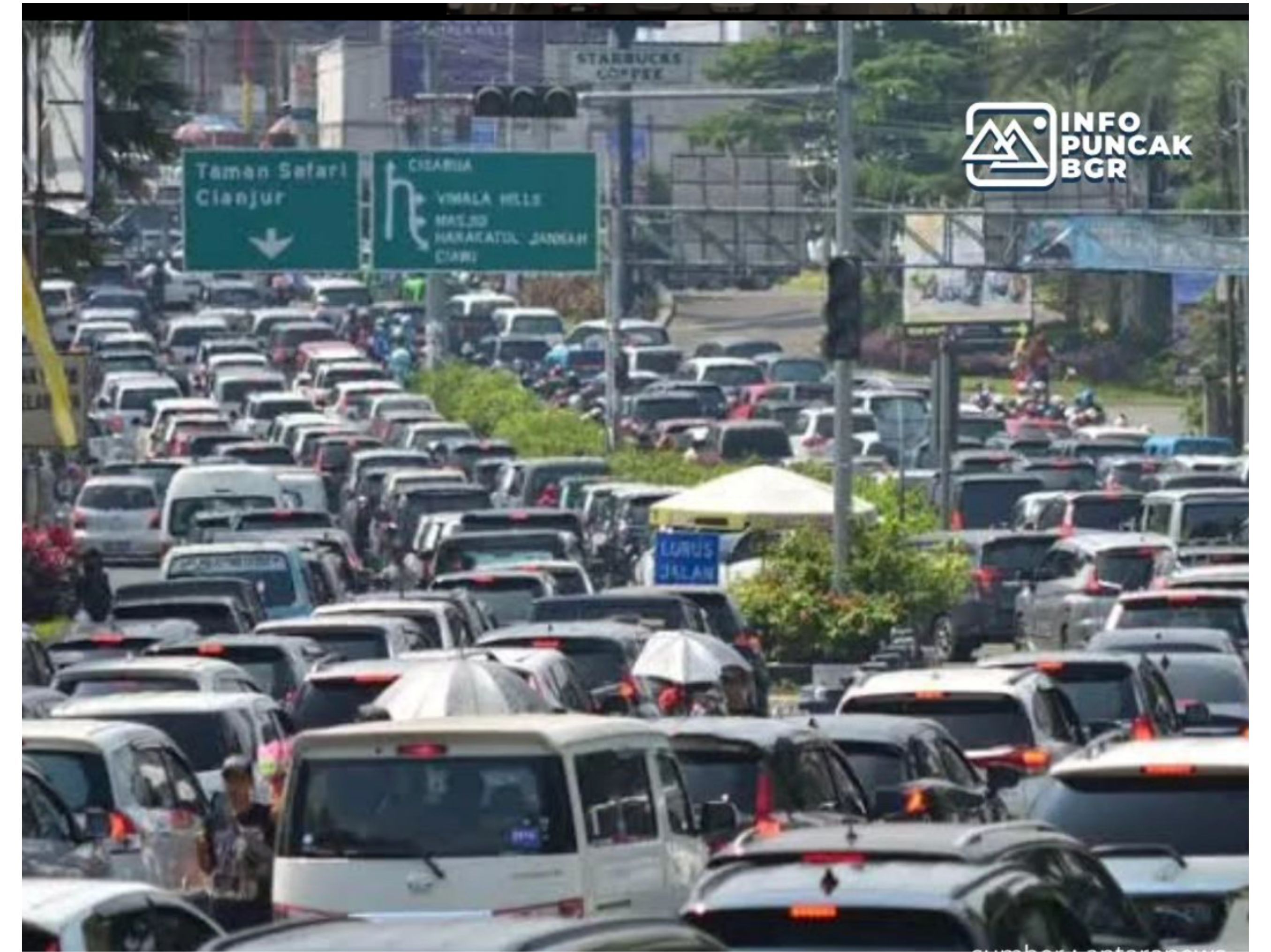 Ilustrasi macet di Puncak Bogor <b>(Instagram @infopuncak.bgr)</b>