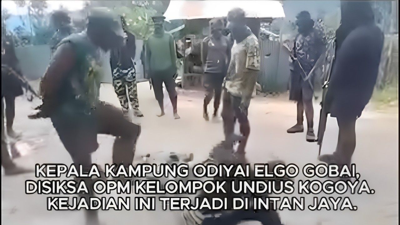 OPM Siksa Kepala Kampung di Intan Jaya Papua <b>(Tangkapan Layar: Instagram)</b>