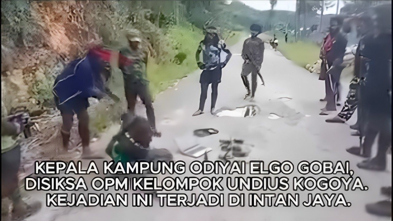 OPM Siksa Kepala Kampung di Intan Jaya Papua <b>(Tangkapan Layar: Instagram)</b>