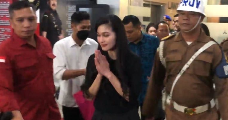 Sandra Dewi  <b>(Ntvnews.id/ Adiansyah)</b>