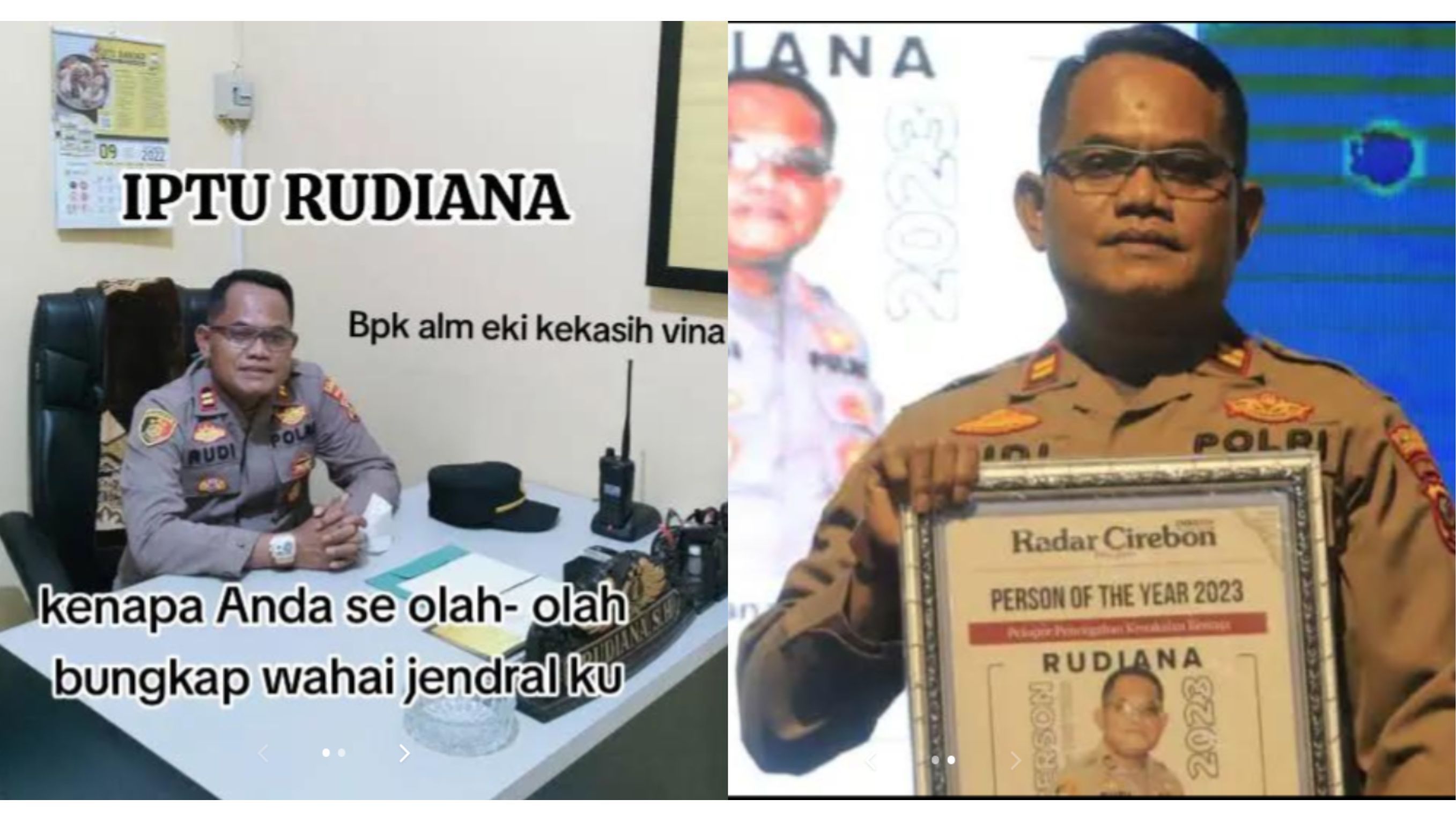 Iptu Rudiana Diduga Ayah Eky Pacar Vina Cirebon <b>(Tangkapan Layar: TikTok)</b>