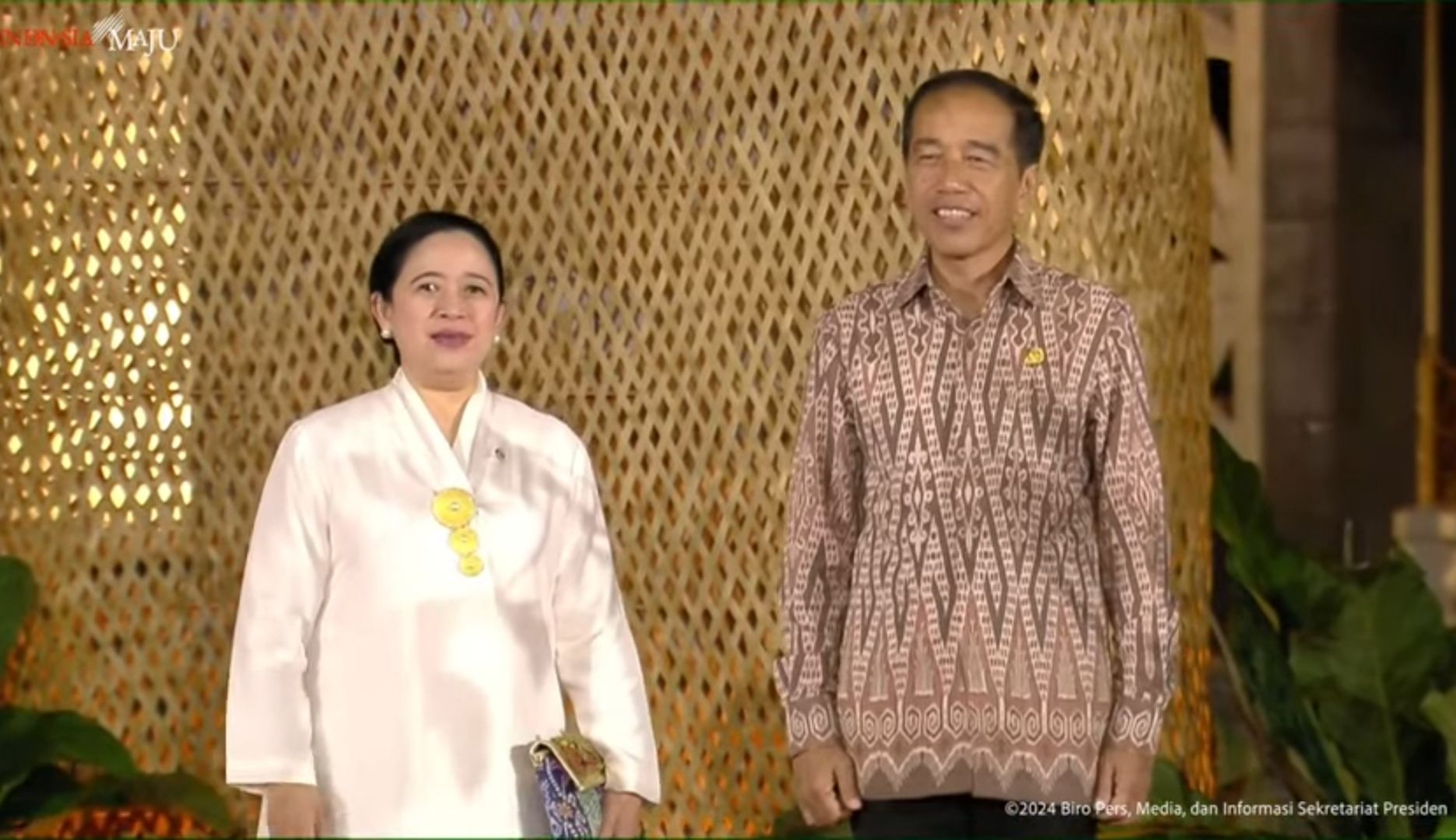 Ketua DPR RI Puan Maharani dan Presiden Joko Widodo (Jokowi) di welcoming dinner World Water Forum (