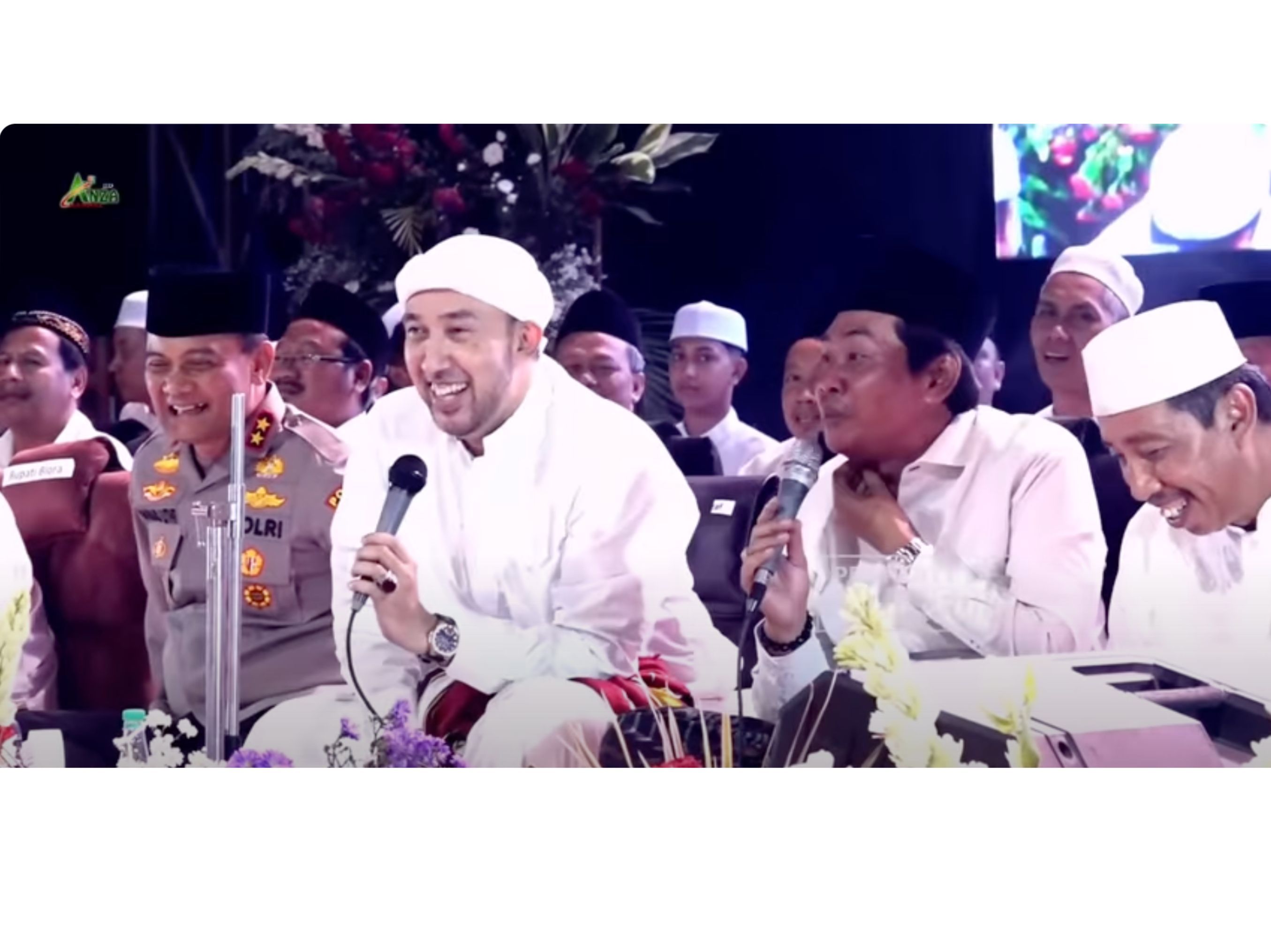 Kapolda Jawa Tengah, Habib Bidin dan KH Anwar Zahid <b>(Youtube Anza Channel KH. Anwar Zahid)</b>