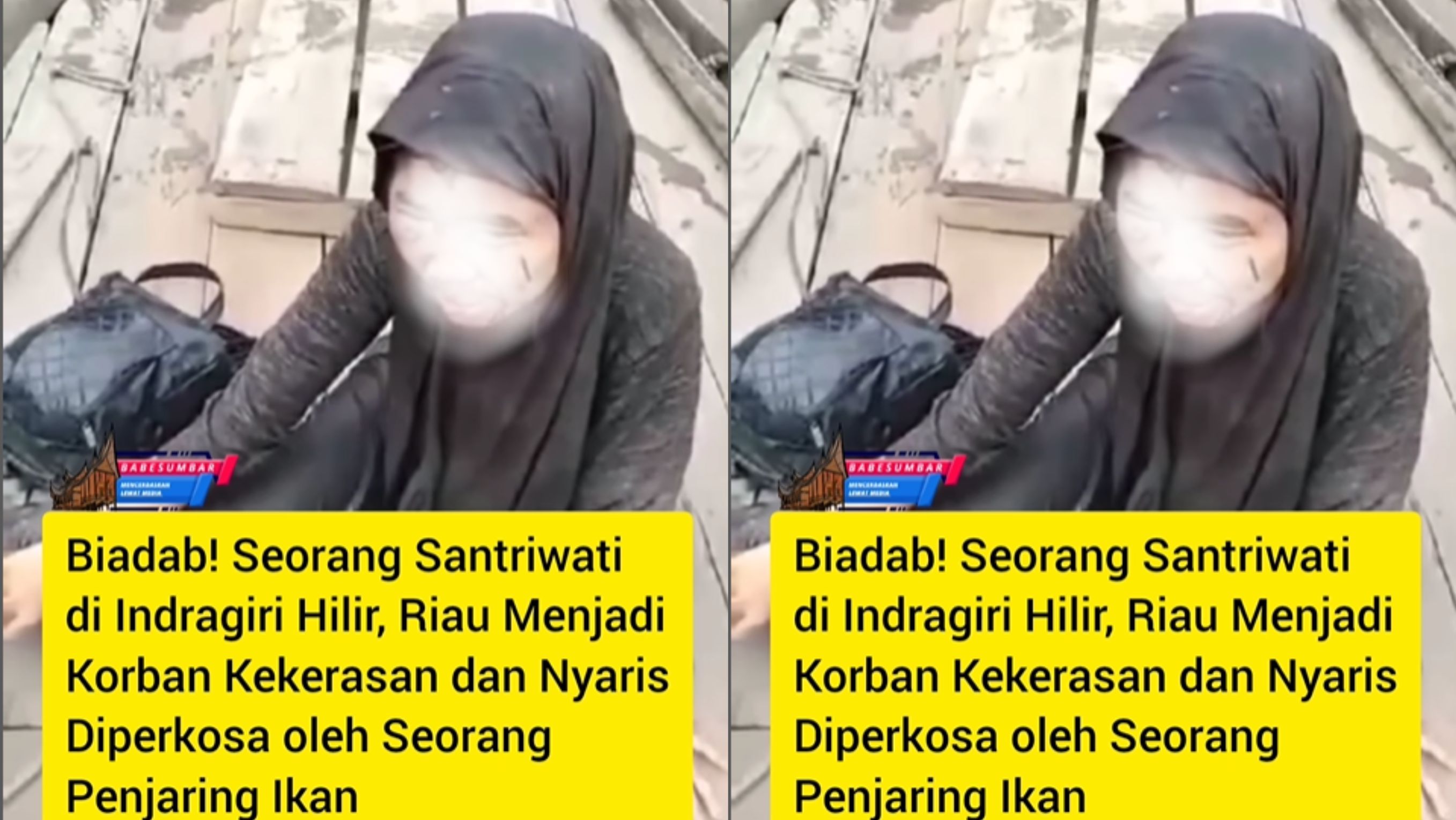 Santriwati Korban Pemukulan di Riau <b>(Tangkapan Layar: Instagram)</b>