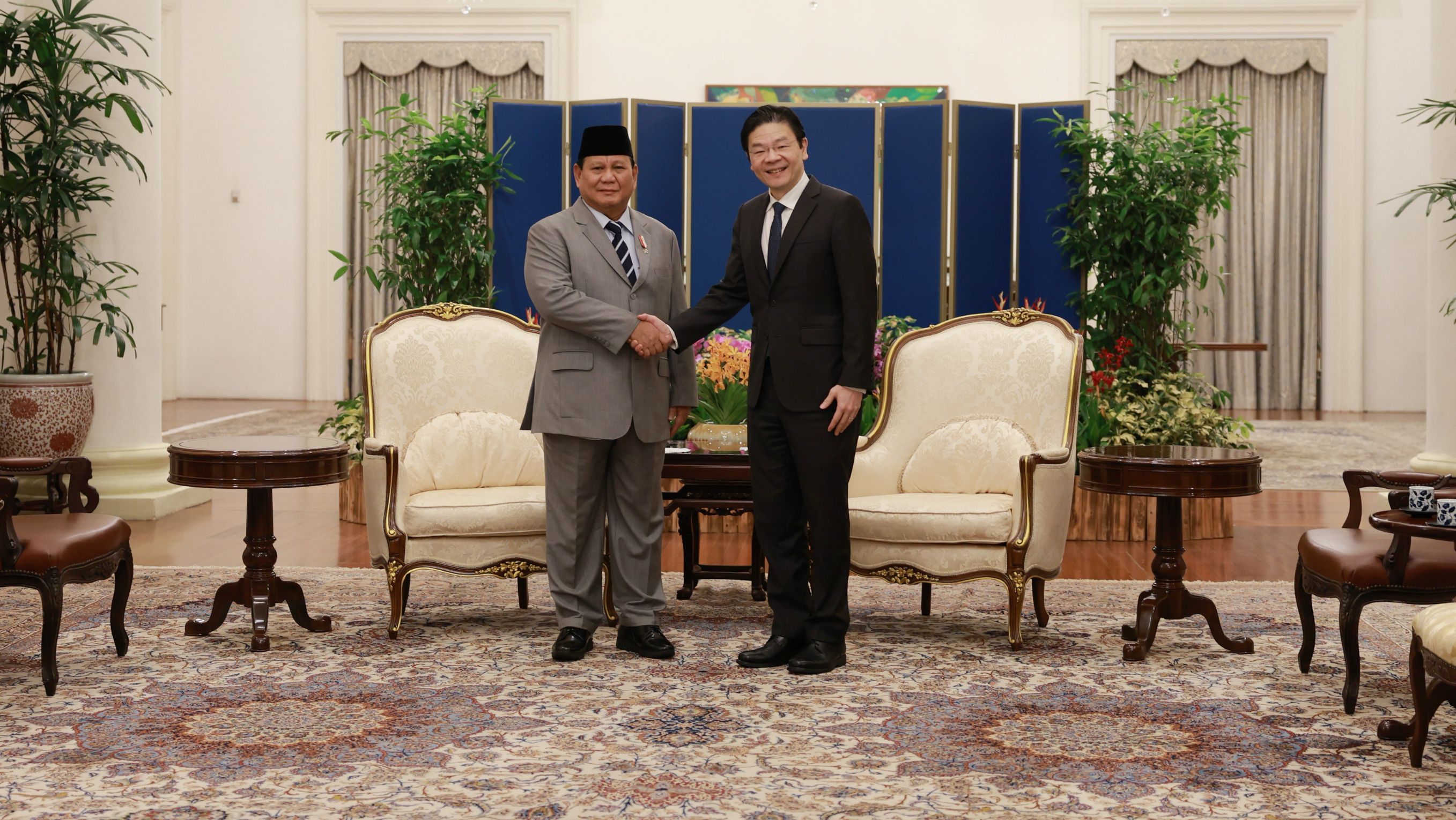 Prabowo dan PM Singapura H.E. Lawrence Wong <b>(Dok. Istimewa)</b>