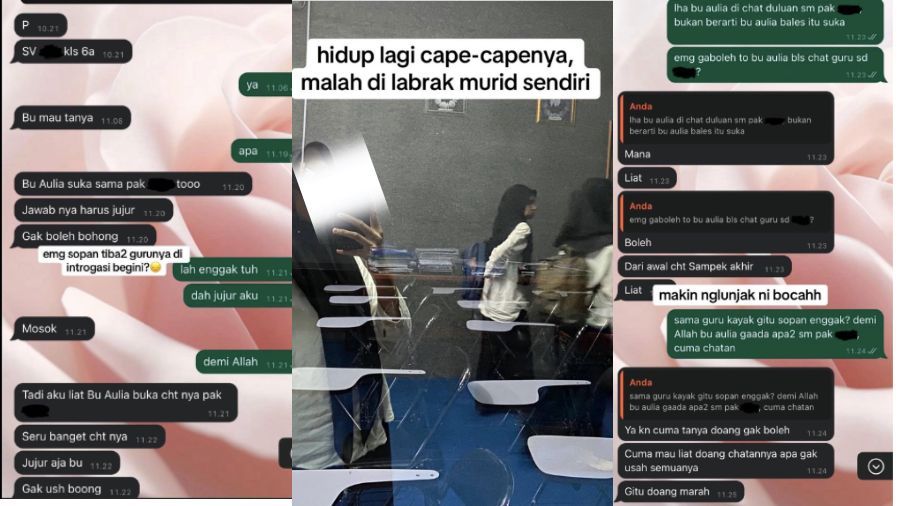 Guru Cewek Dilabrak Anak Murid Gegara Chating Sama Guru Laki <b>(Tangkapan Layar)</b>