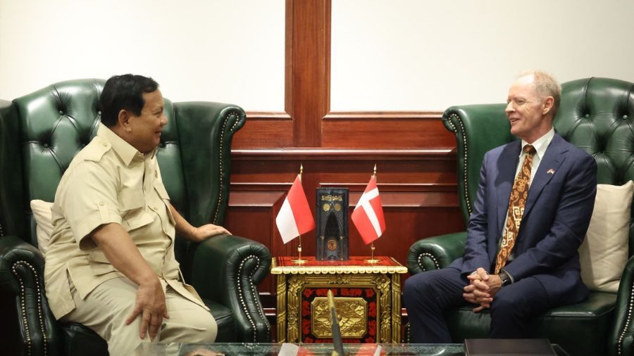 Menhan Prabowo Subianto bersama Duta Besar Denmark  <b>(dok.Kemhan)</b>